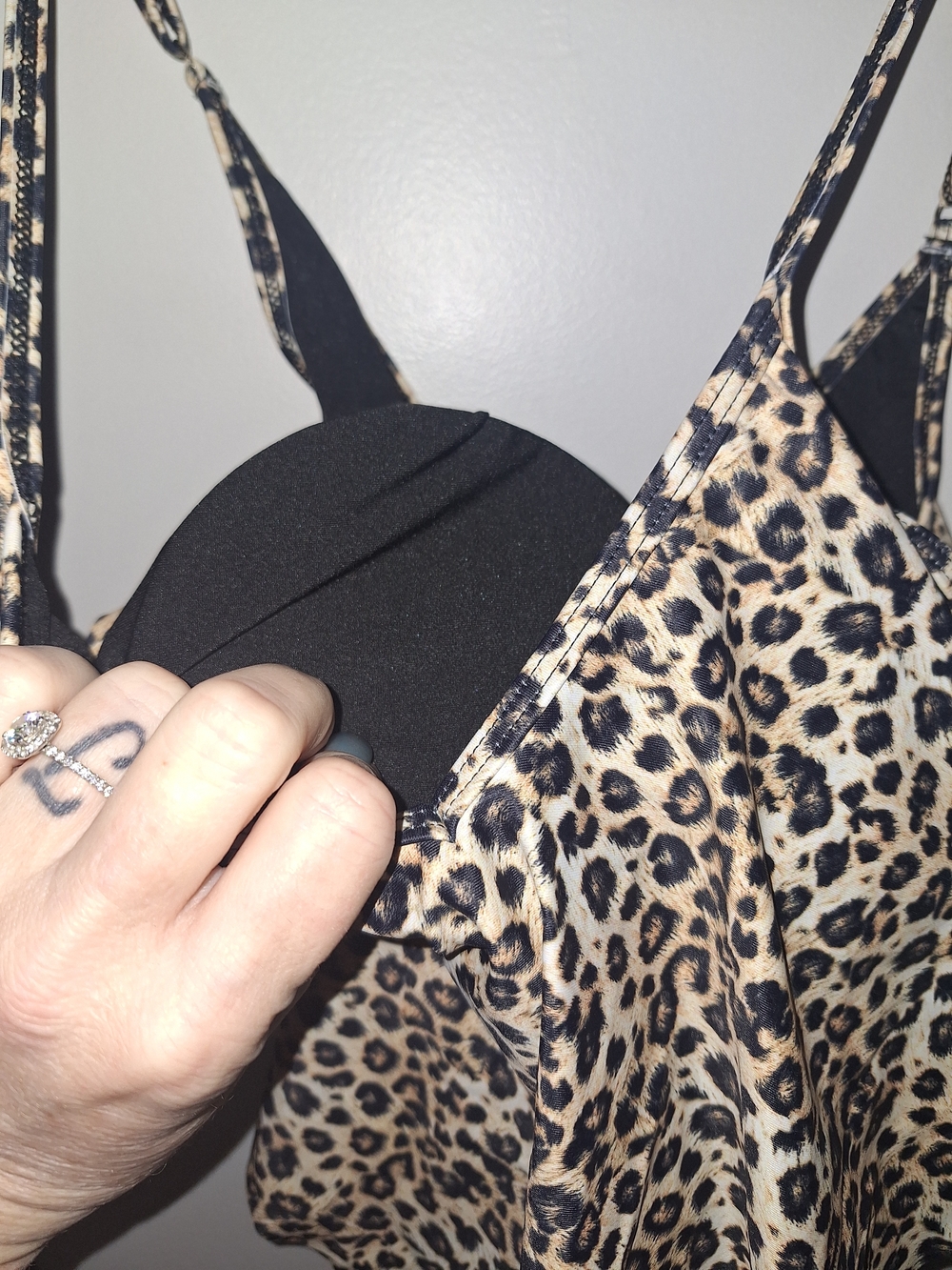 The NEW Boutique Leopard Print One-Piece Swimsuit in Tan and Black MEDIUM - Picture 3 of 6